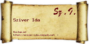 Sziver Ida névjegykártya